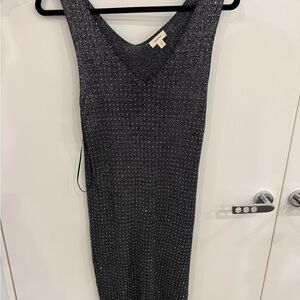 Sparkling Black Sleeveless Dress
